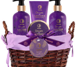 AURORA GIFT SET 4 PCS (COSMETIC BASKET) – DREAM OF LAVENDER