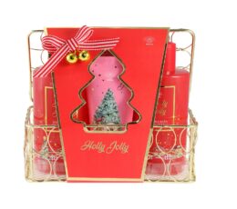 AURORA X-MAS GIFT SET – 4 Τεμάχια με Καλάθι HOLLY JOLLY
