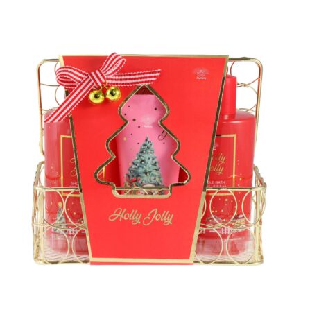 AURORA X-MAS GIFT SET – 4 Τεμάχια με Καλάθι HOLLY JOLLY