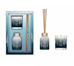 AURORA X-MAS WINTER WISHES – Set Αρωματικού Χώρου & Κεριού Με άρωμα Χειμωνιάτικου Σορμπέ Πορτοκαλιού