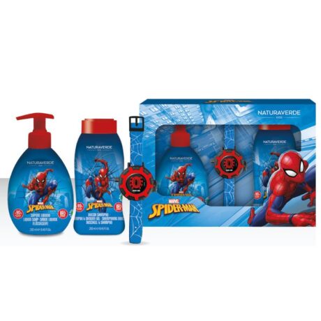 Spiderman Σετ Παιδικής Φροντίδας με Ρολόι Προτζέκτορα