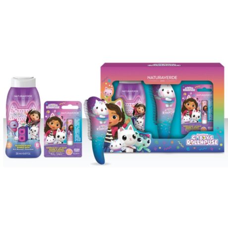 Gabby’s Dollhouse Παιδικό Σετ Δώρου – Bubble Bath 250ml, Lip Balm & Βούρτσα Μαλλιών