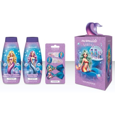 Mermaid Παιδικό Σετ Δώρου Bubble Bath 300ml Σαμπουάν-Conditioner 300ml Κλιπ Μαλλιών
